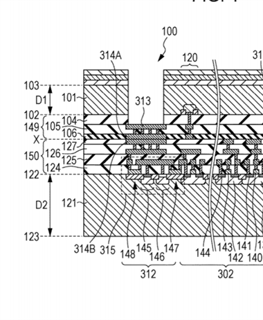 Canon Patent Application: Stacked Sensor