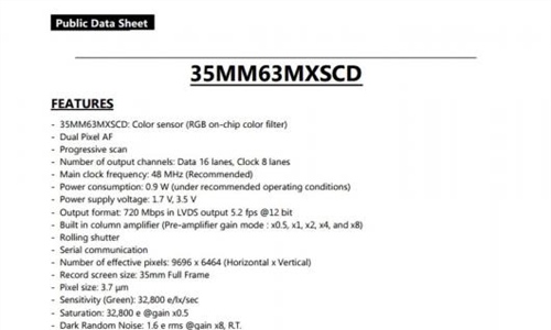 A document of a Canon 63MP full frame sensor has appeared - legit or hoax?