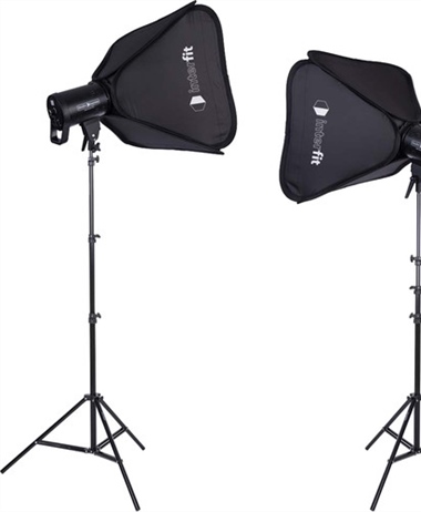 Studio Essentials 100W LED Monolight 2-Light Kit with Stands and Softboxes