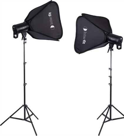 Studio Essentials 100W LED Monolight 2-Light Kit with Stands and Softboxes