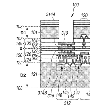 Canon Patent Application: Stacked image sensors