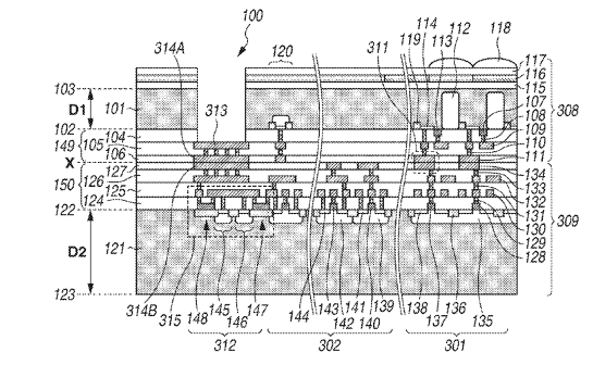 Canon Patent Application: Stacked image sensors