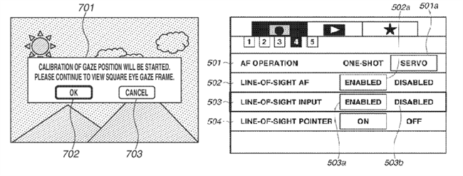 Canon Patent Application: Eye Controlled Focus Patent Applications