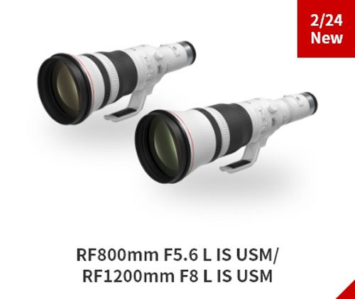 Leaked Images of the RF 800mm F5.6L IS USM and the RF 1200mm F8L IS USM