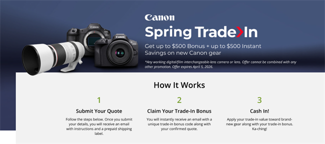 ICYMI: Canon Spring Trade-In Deals!