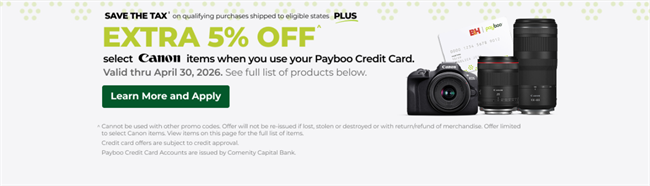 Canon Gear Deals at B&H: Extra Savings with Payboo Card on R5 & R6 Cameras