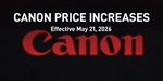 Canon Announces Price Increases on 12 Interchangeable Lens Cameras, 47 Lenses, and 4 Compact Cameras in Japan