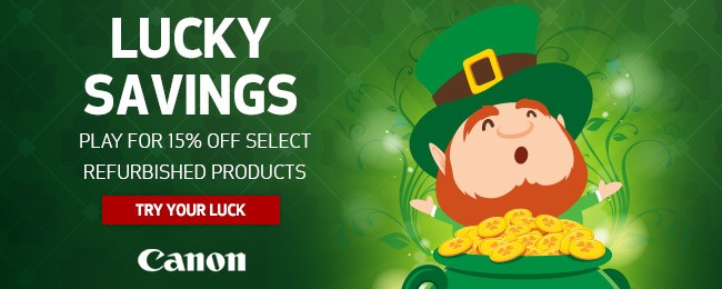 Canon USA - Lucky Savings event for Saint Patrick's day