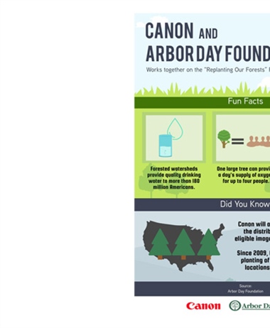 Canon and Arbor Day Foundation’s Reforestation Program