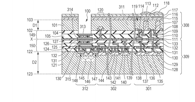 Canon Patent Application: Stacked Sensor Patent