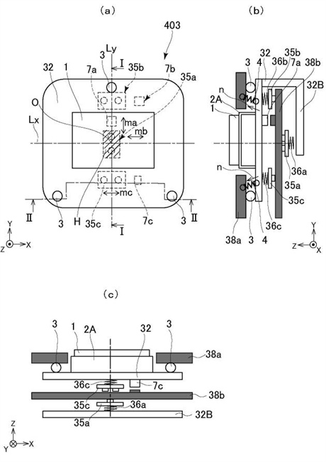 Canon Patent Application: Sensor stabilization