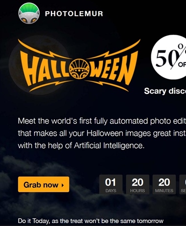 Halloween Special: Photo Lemur 50% off